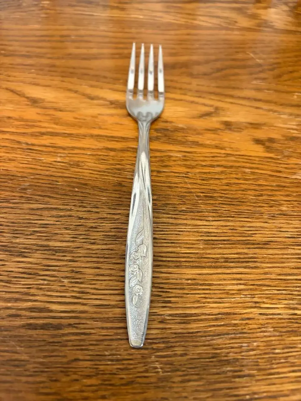 Superior Stainless USA Floral Pattern Salad Fork